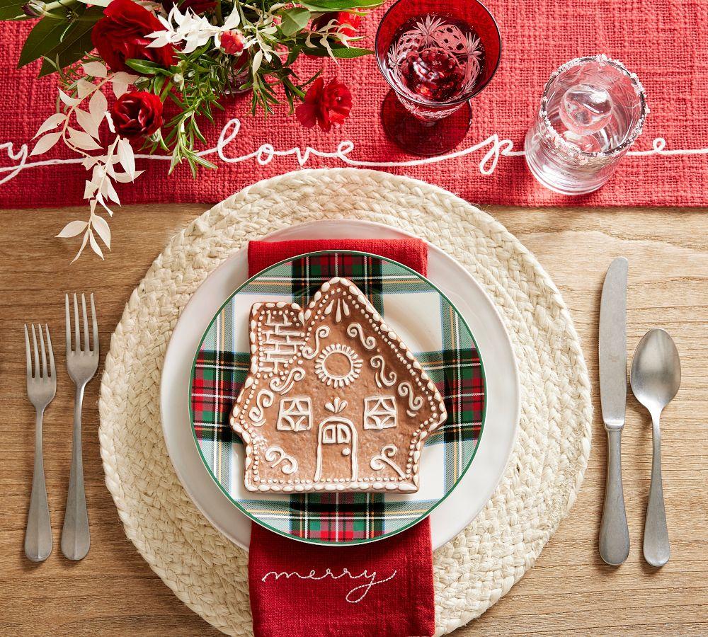 Gingerbread House Stoneware Appetizer Plates - Set of 4